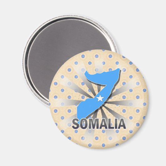 Somalia Flag Map 2.0 Magnet (Vorderseite/Rückseite)