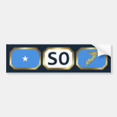 Somalia Flag Map Code Autoaufkleber (Vorne)