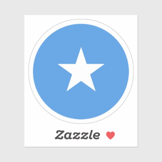 Somalia Flag Round Sticker (Blatt)