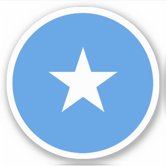 Somalia Flag Round Sticker (Vorderseite)