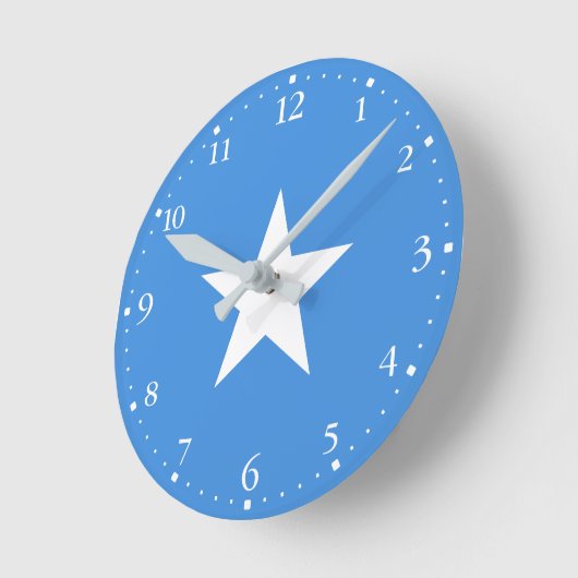 Somalia Flag Runde Wanduhr (Winkel)
