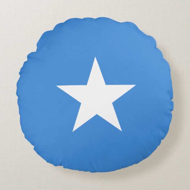 Somalia Flag Rundes Kissen (Vorderseite)
