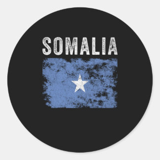 Somalia-Flagge bedruckt - Somalische Flagge Runder Aufkleber