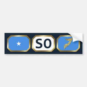 Somalia-Flagge-Karte-Code-Aufkleber Autoaufkleber