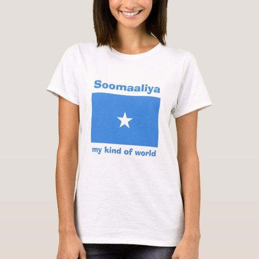 Somalia-Flagge + Karte + Text-T - Shirt (Vorderseite)