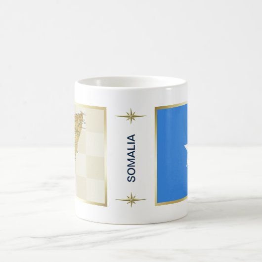 Somalia-Flagge + Karten-Tasse Kaffeetasse (Mittel)