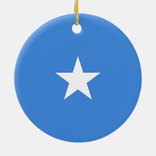 Somalia-Flagge Keramik Ornament (Hinten)