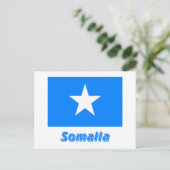 Somalia-Flagge mit Namen Postkarte (Stehend Vorderseite)