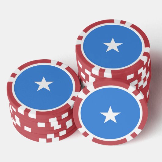 Somalia-Flagge Pokerchips (Stapel)