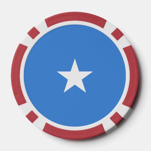Somalia-Flagge Pokerchips (Rückseite)