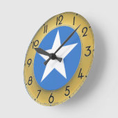 Somalia-Flagge Runde Wanduhr (Winkel)