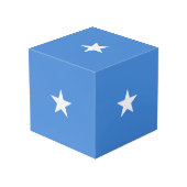 Somalia-Flagge Würfel (Rückseite Schrägansicht)