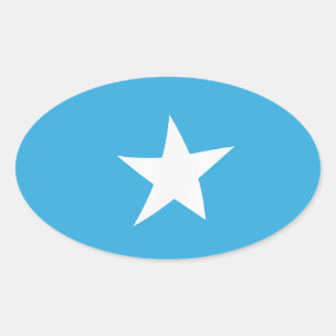 Somalia-Flaggen-Aufkleber Ovaler Aufkleber