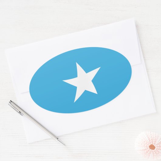 Somalia-Flaggenaufkleber Ovaler Aufkleber (Umschlag)
