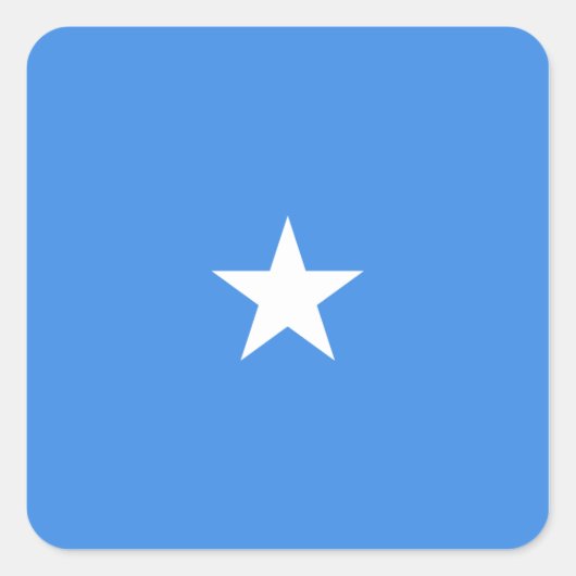 Somalia-Flaggenaufkleber Quadratischer Aufkleber (Vorderseite)
