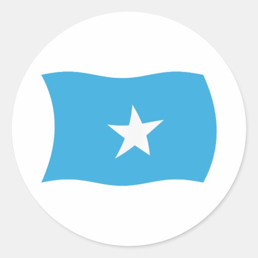 Somalia-Flaggenaufkleber Runder Aufkleber (Vorderseite)