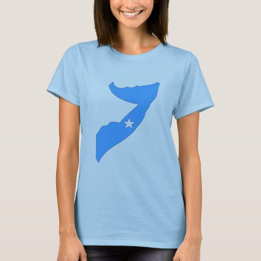 Somalia-Flaggenkarte T-Shirt (Vorderseite)