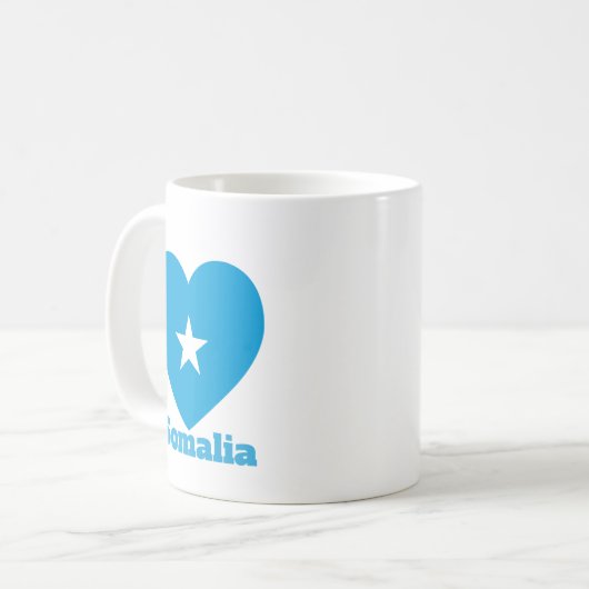 Somalia-Herzenflagge Kaffeetasse (Vorderseite Links)