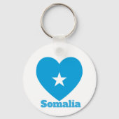 Somalia-Herzenflagge Schlüsselanhänger (Vorderseite)