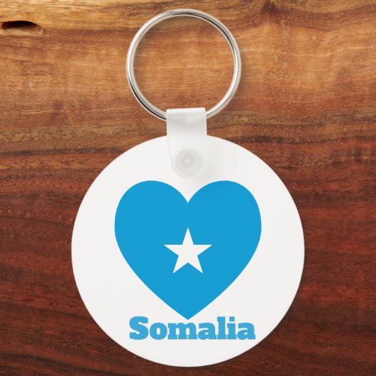 Somalia-Herzenflagge Schlüsselanhänger (Vorderseite)