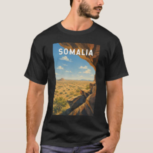 Somalia Illustration Reise Kunst Vintage T-Shirt