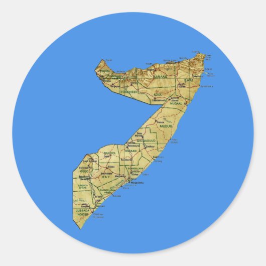 Somalia-Karten-Aufkleber Runder Aufkleber (Vorderseite)