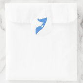 Somalia-Landesflaggekarte Runder Aufkleber (Tasche)