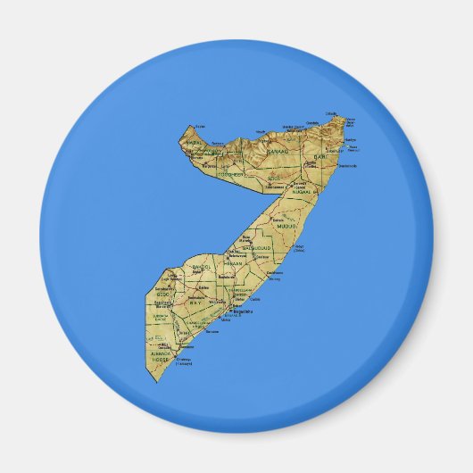 Somalia Map Magnet (Vorne)