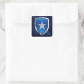 Somalia-Metallic-Emblem Quadratischer Aufkleber (Tasche)
