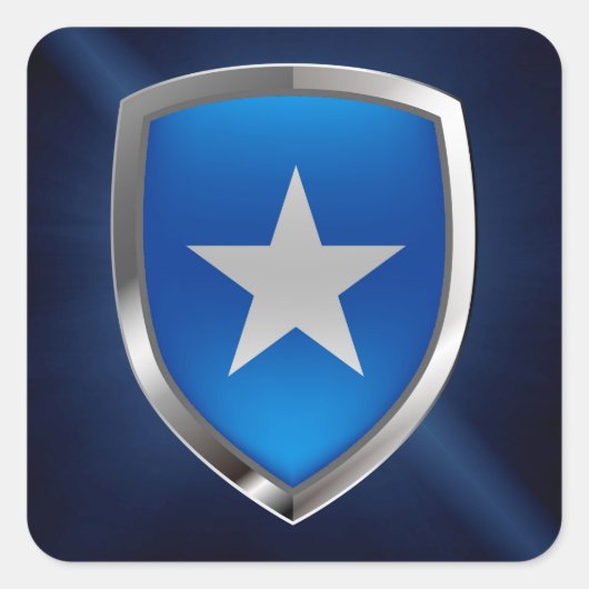 Somalia-Metallic-Emblem Quadratischer Aufkleber (Vorderseite)