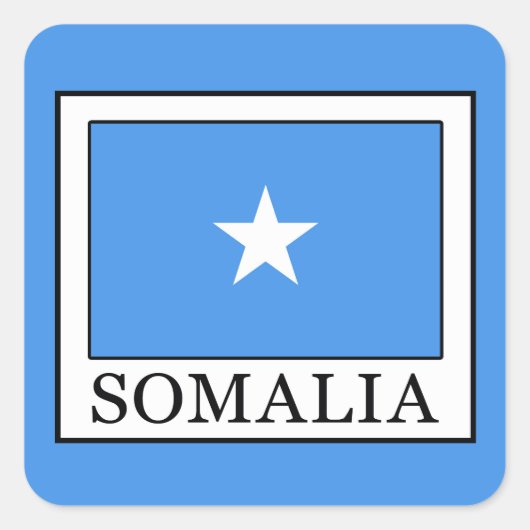 Somalia Quadratischer Aufkleber (Vorderseite)