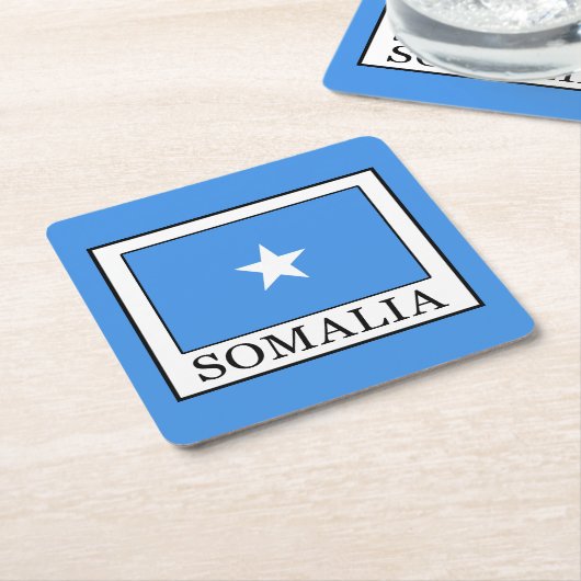 Somalia Rechteckiger Pappuntersetzer (angewinkelt)