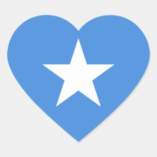 Somalia/Somali/Somalische Flagge Herz-Aufkleber