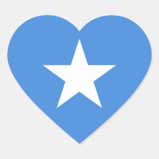 Somalia/Somali/Somalische Flagge Herz-Aufkleber (Vorderseite)