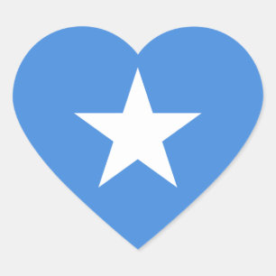 Somalia/somalische/somalische Flagge Herz-Aufkleber