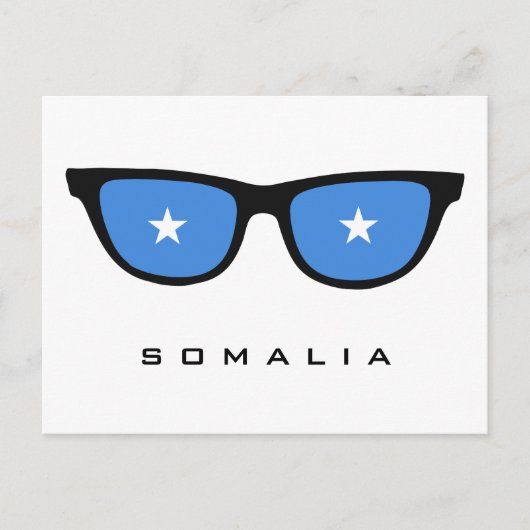 Somalia teilt Sondertext und Farbpostkarte Postkarte (Vorderseite)
