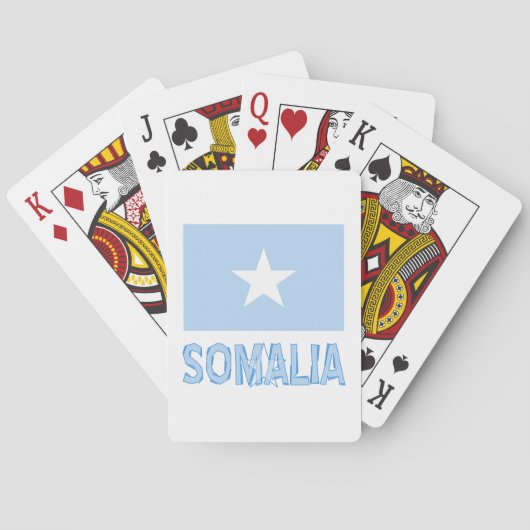 Somalia und die somalische Flagge Personalisiert Spielkarten (Rückseite)