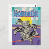 Somalia Vintage Travel Poster Postkarte (Vorne/Hinten)