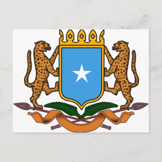 Somalia-Wappen Postkarte (Vorderseite)