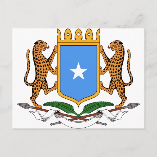 Somalia-Wappen Postkarte (Vorderseite)