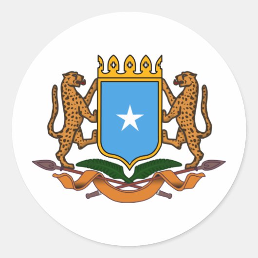 Somalia-Wappen Runder Aufkleber (Vorderseite)