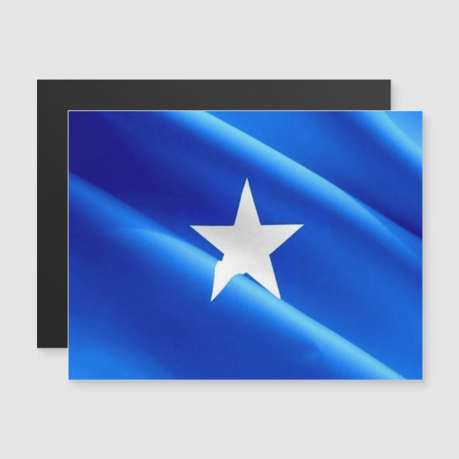 Somalia - Waving Flag - Magnetkarte (Vorne/Hinten)