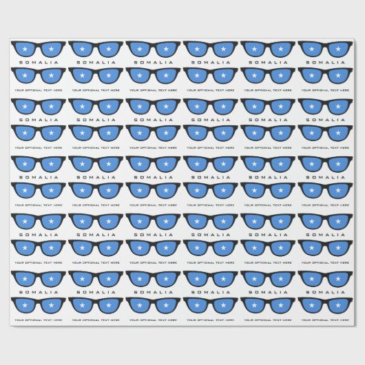 Somalia weist eine benutzerdefinierte Text- und Fa Geschenkpapier (Flach)