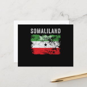Somaliland Flag erschüttert Postkarte