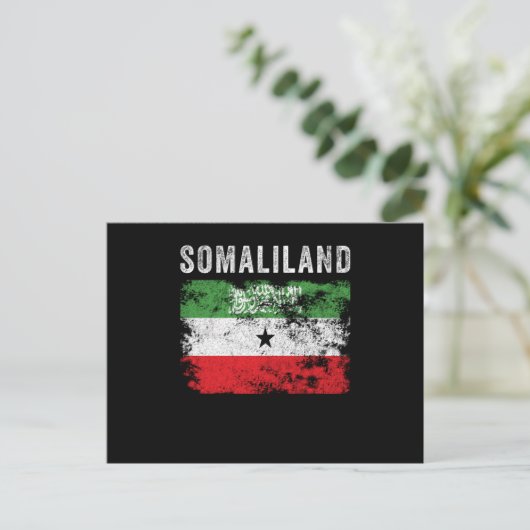 Somaliland Flag erschüttert Postkarte (Stehend Vorderseite)