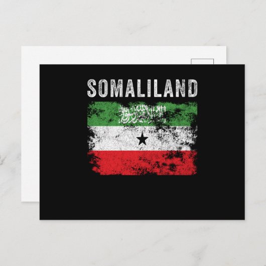 Somaliland Flag erschüttert Postkarte (Vorne/Hinten)