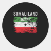 Somaliland Flag erschüttert Runder Aufkleber (Vorderseite)