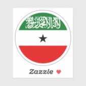 Somaliland Flag Round Sticker (Blatt)