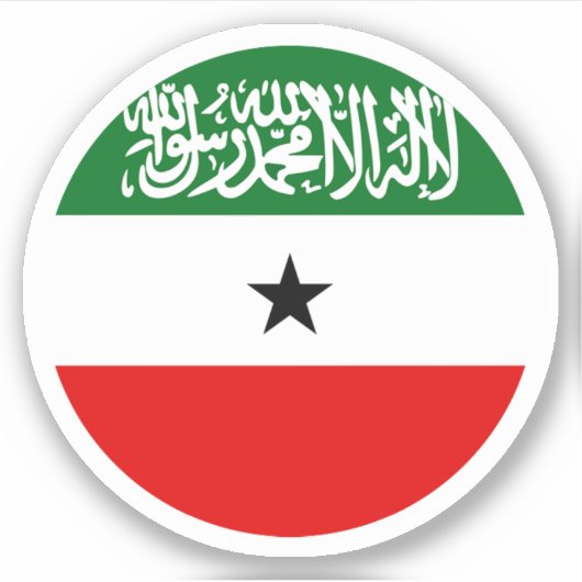 Somaliland Flag Round Sticker (Vorderseite)