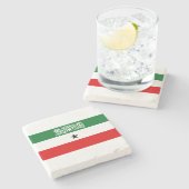 Somaliland Flag Steinuntersetzer (Seitenansicht)